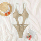 Solid Color One-piece Swimwear