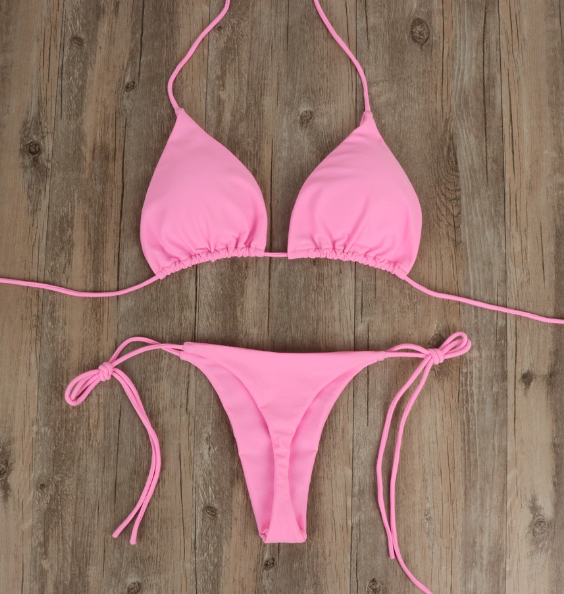 Bikini Solid One-piece Swimwear