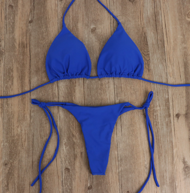 Bikini Solid One-piece Swimwear