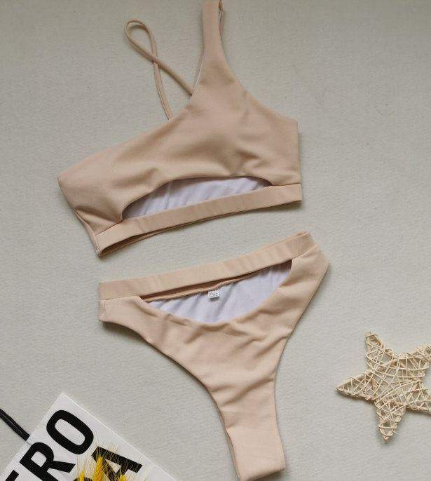 Solid Color One-piece Swimwear
