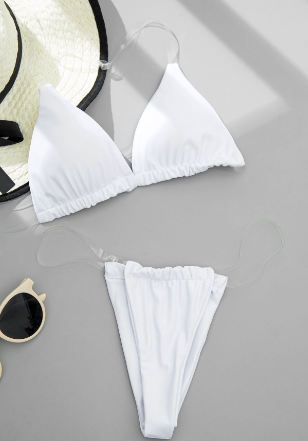 Transparent Suspender Bikini Swimwear