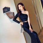 Women's Elegant Slim-Fit Maxi Evening Gown