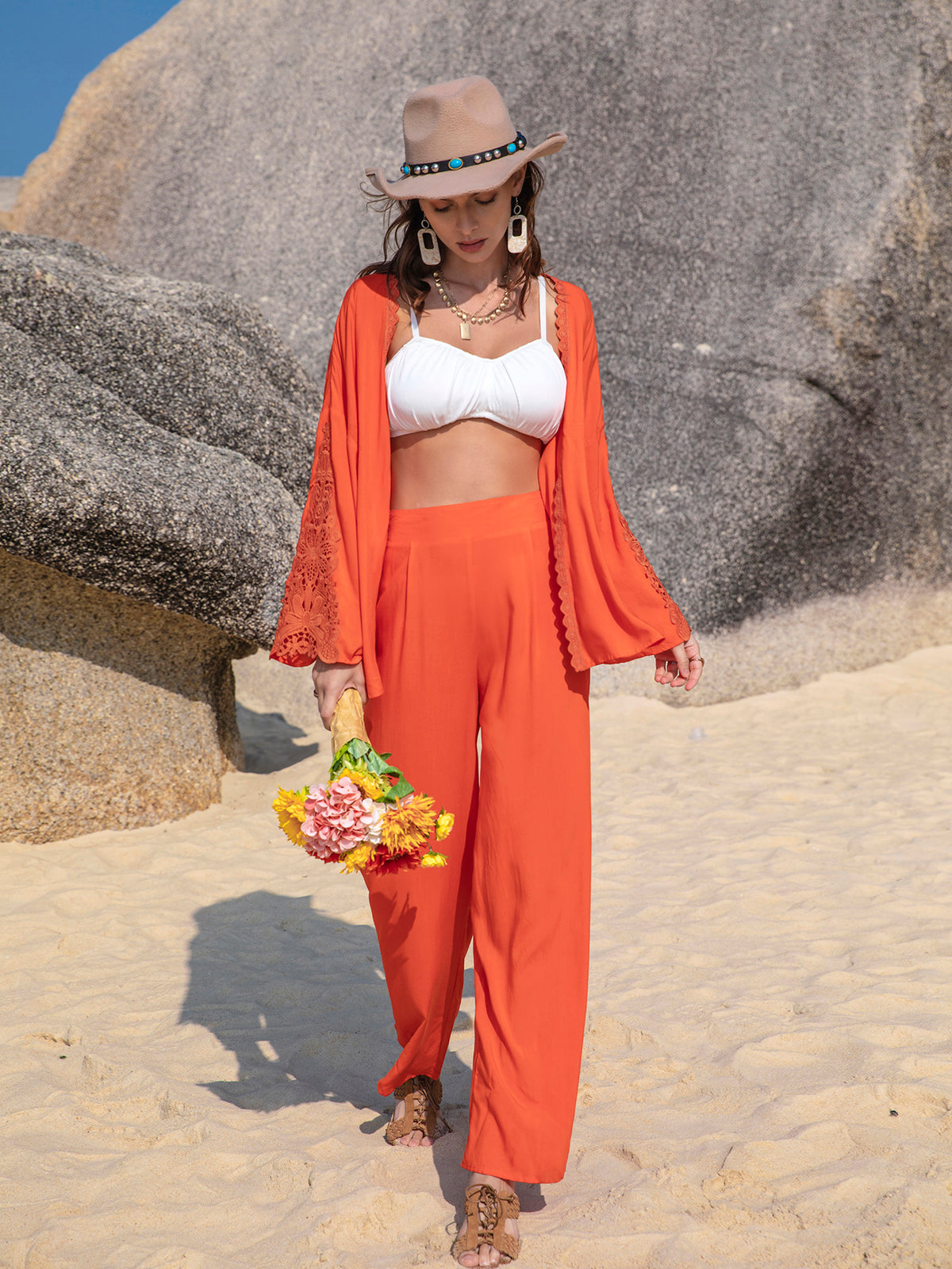 Models To Choose Overall Coordination Loose Two-Piece Set