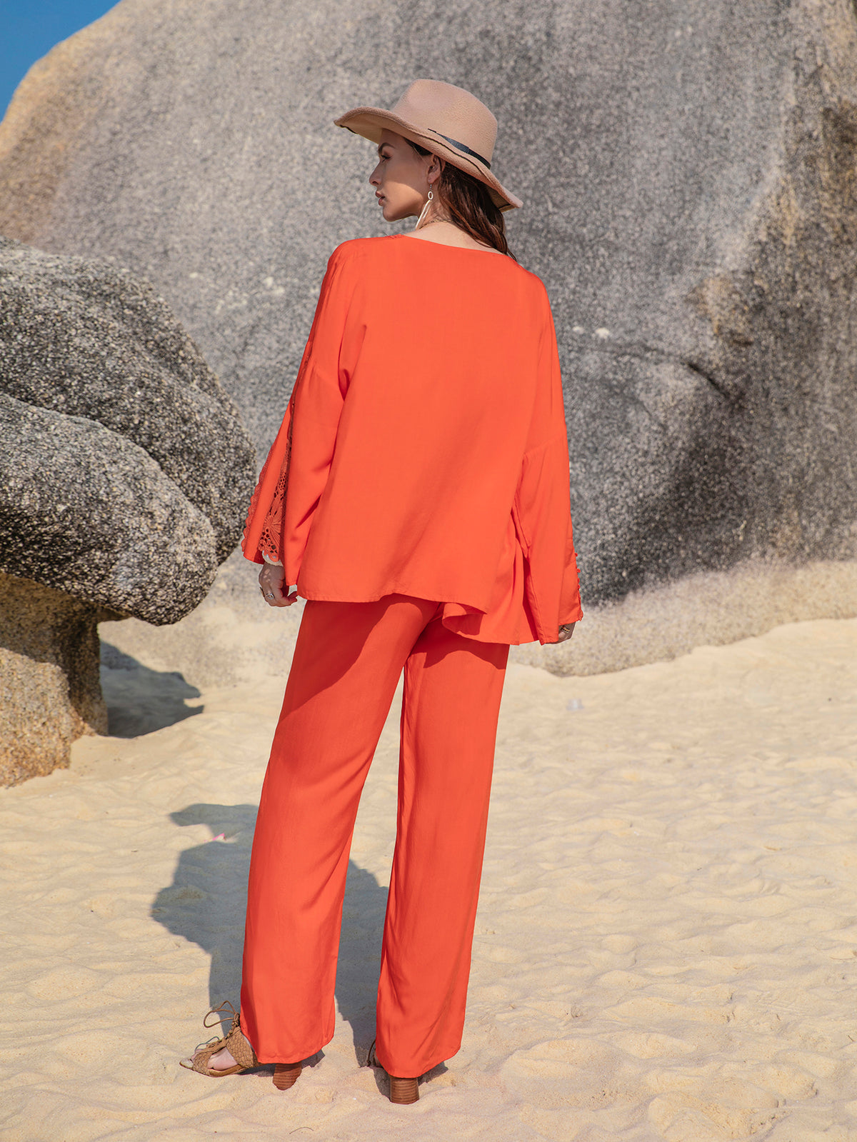 Models To Choose Overall Coordination Loose Two-Piece Set