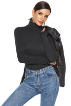 Women's Ribbed Turtleneck Long Sleeve Bodysuit