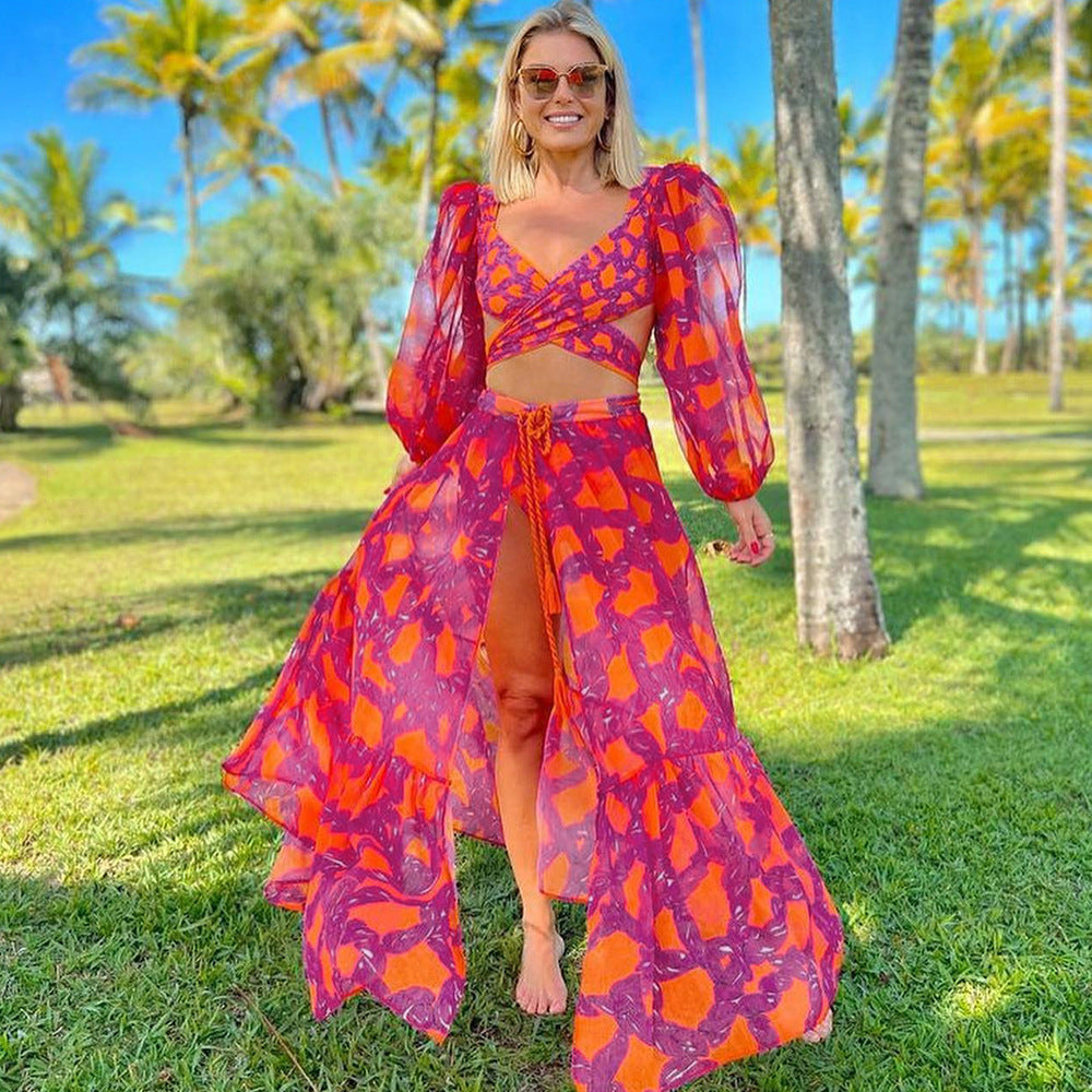 Split Long Bikini Swimwear