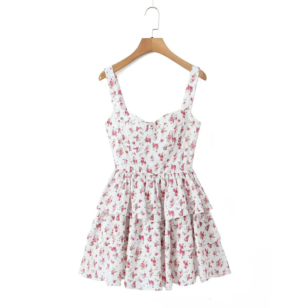 Early Sweet Fresh Slim Fit Slim Fit Printing Slip Dress