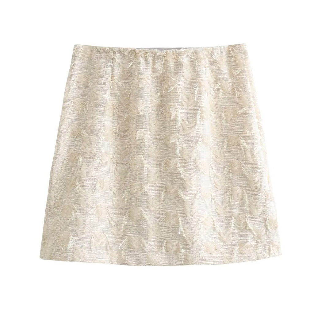French Casual High Waist Classic Mini Skirt