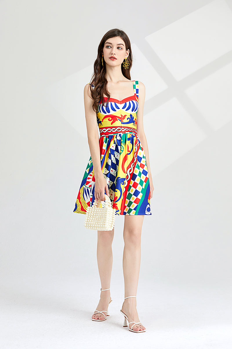 Women's 's Printed Slim-Fit Slip Dress