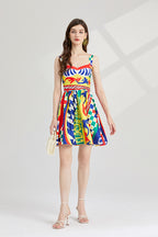 Women's 's Printed Slim-Fit Slip Dress