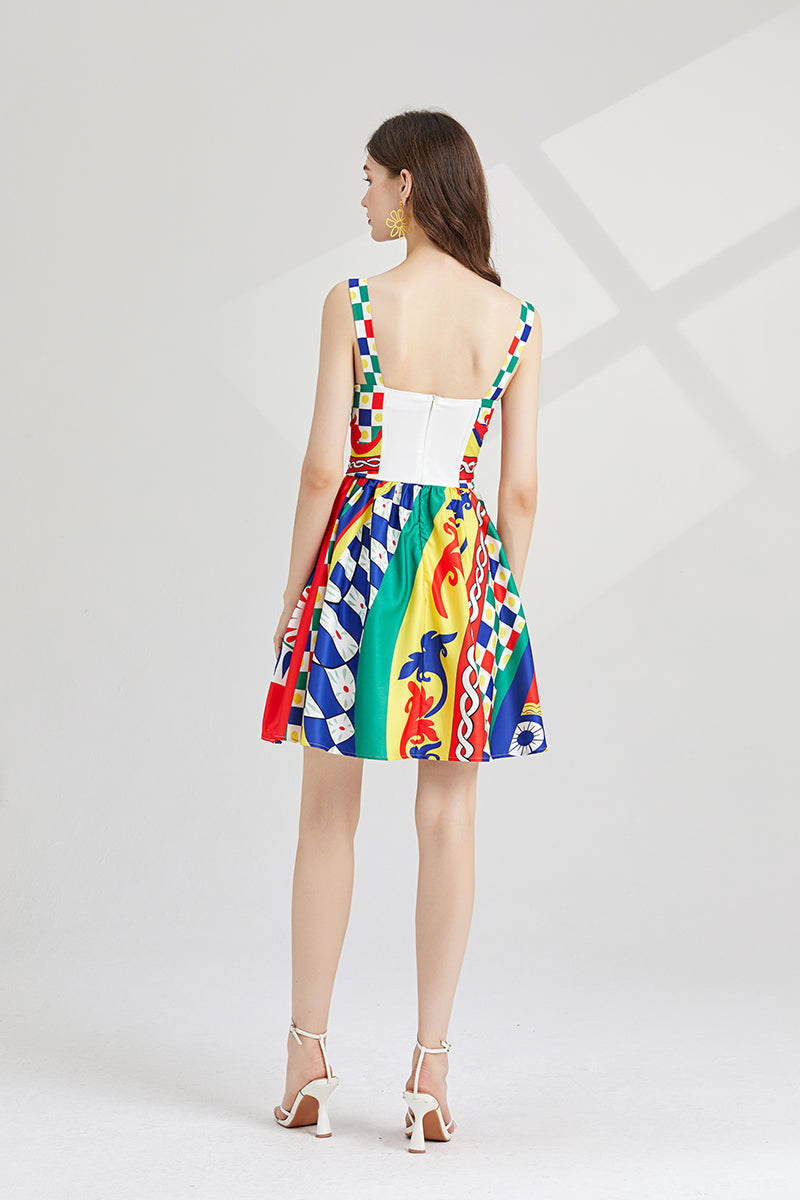 Women's 's Printed Slim-Fit Slip Dress