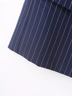 Women's Summer Women's V-Neck Sleeveless Vest Striped Suit Vest Casual