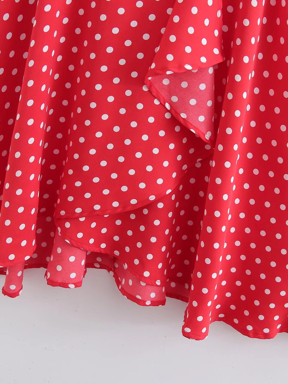 Women's Red Polka Dot Fit And Flare Dress