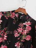 Spring Women Clothing Elegant Slightly Mature Long Printed Slim Dress