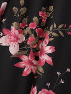 Spring Women Clothing Elegant Slightly Mature Long Printed Slim Dress