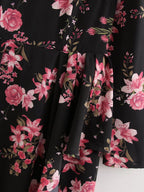 Spring Women Clothing Elegant Slightly Mature Long Printed Slim Dress