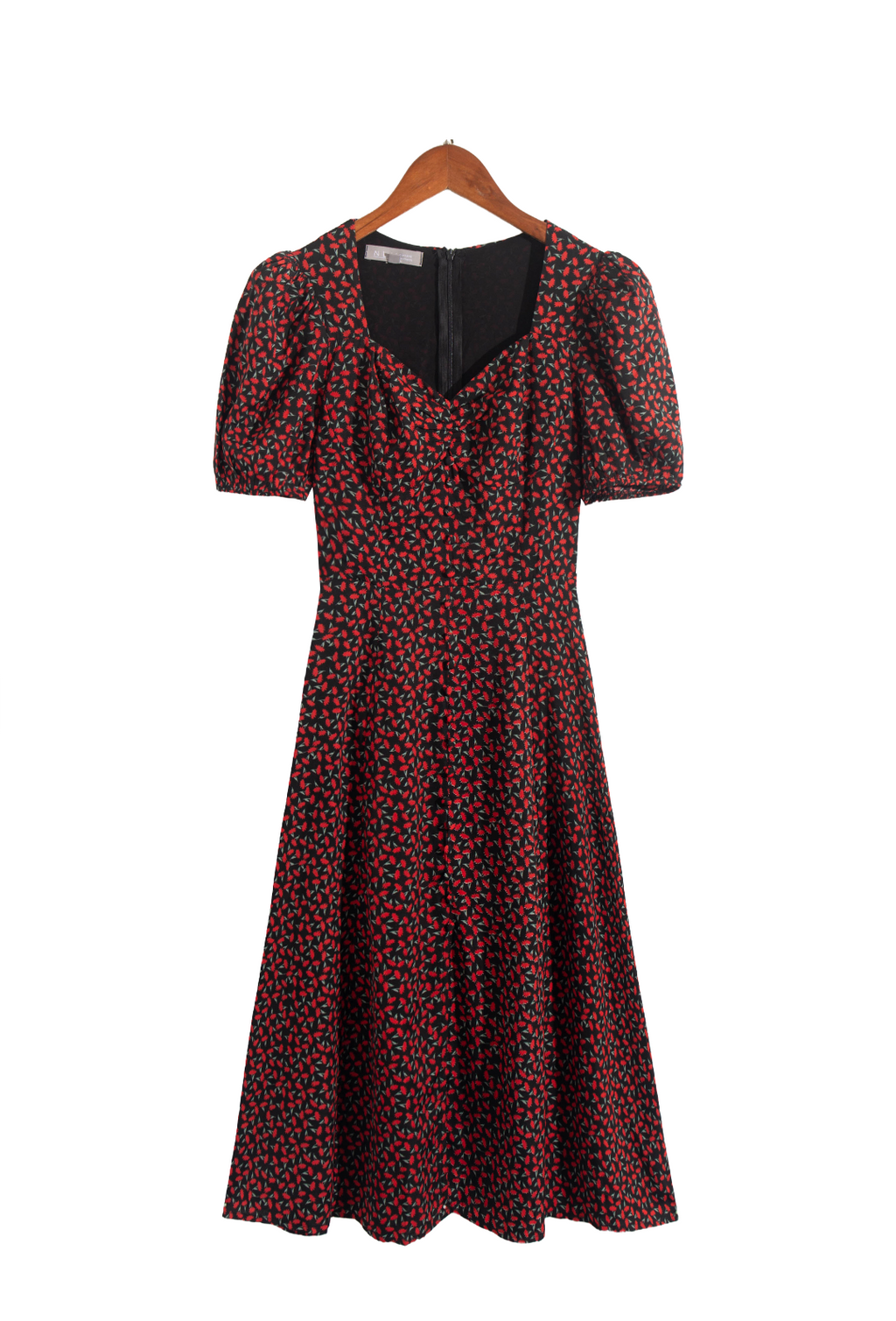 Polka-Dot Wrap Split Dress
