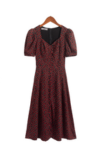 Polka-Dot Wrap Split Dress