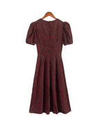 Polka-Dot Wrap Split Dress