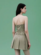Tooling Pleated Dress