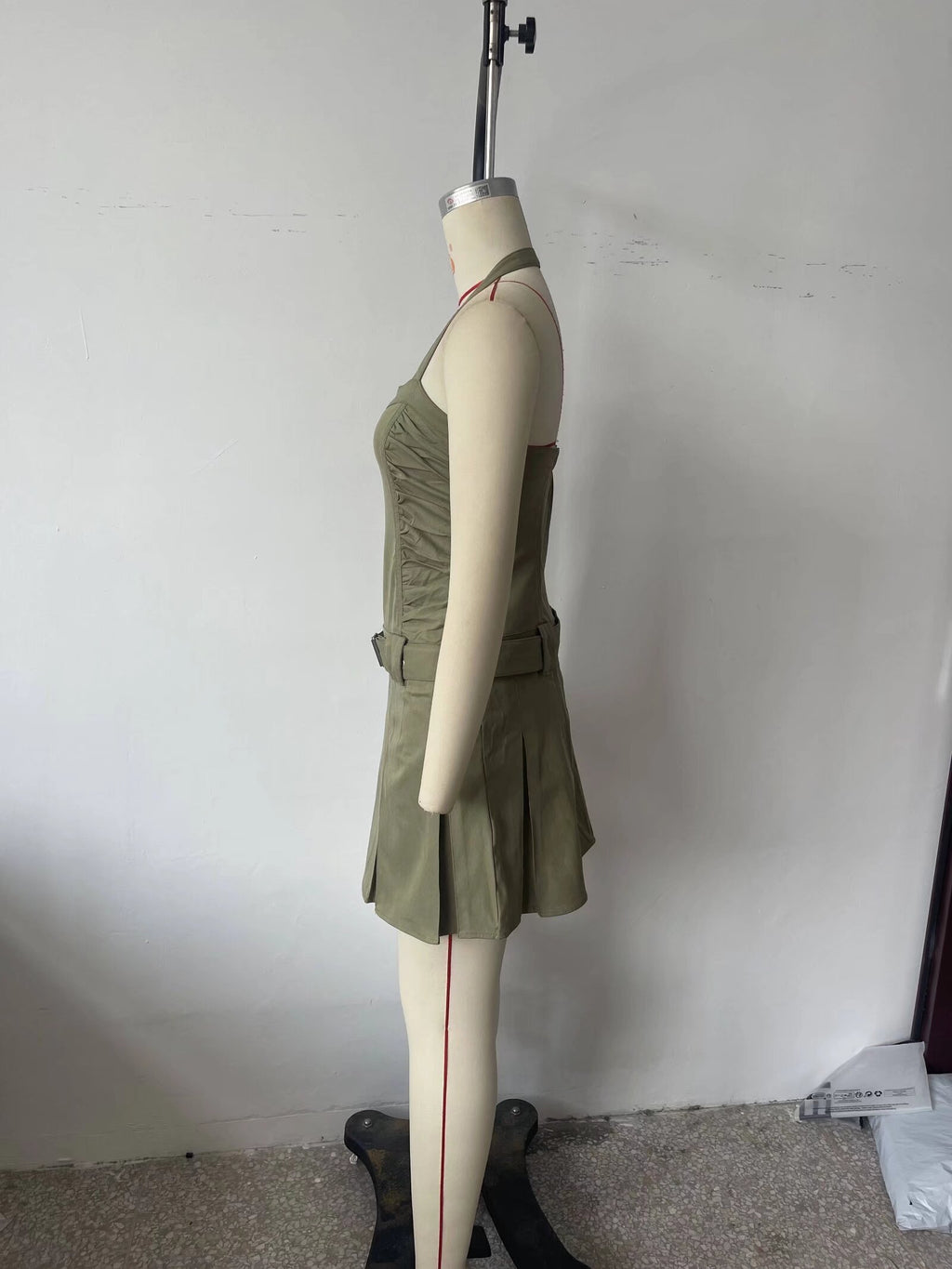 Tooling Pleated Dress