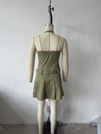 Tooling Pleated Dress