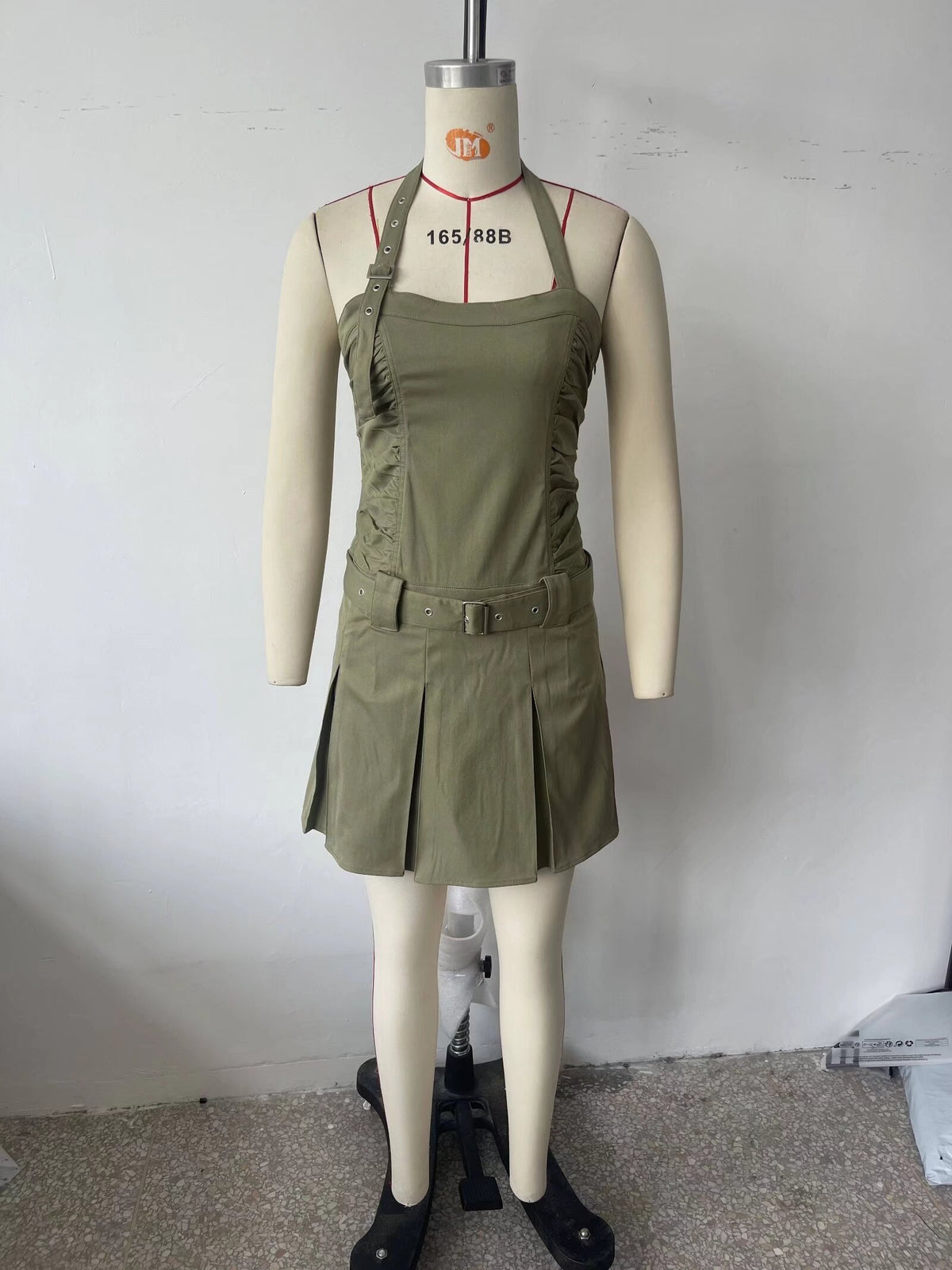 Tooling Pleated Dress