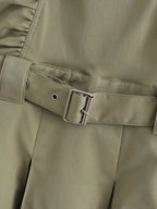 Tooling Pleated Dress