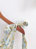 Women's Printed Pleated Strap Spring Dress
