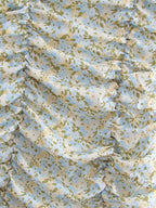 Women's Printed Pleated Strap Spring Dress