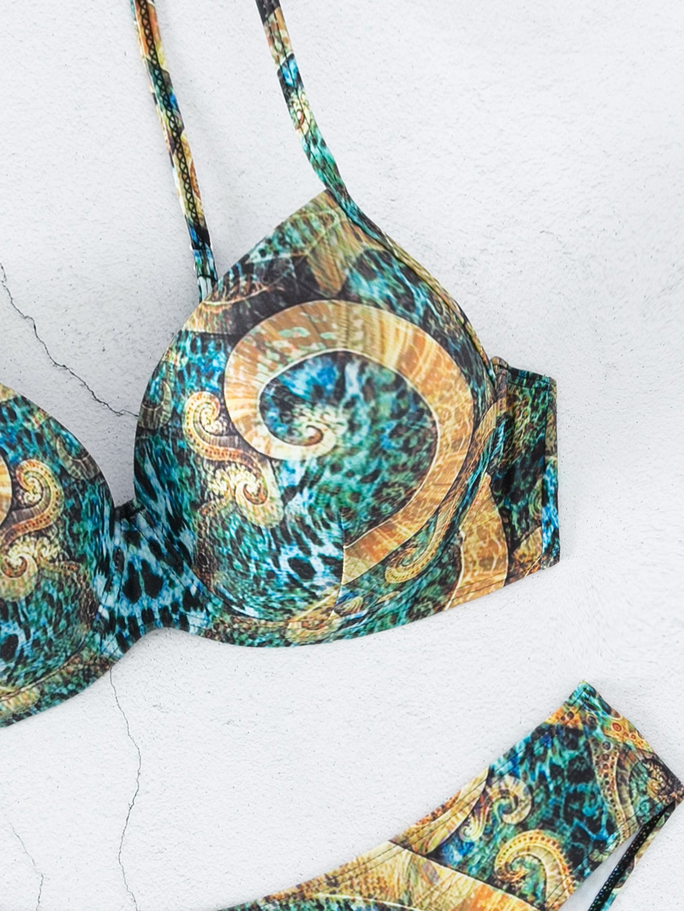 Gathering Steel Bikini Swimwear