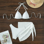 White Halter Bikini Swimwear