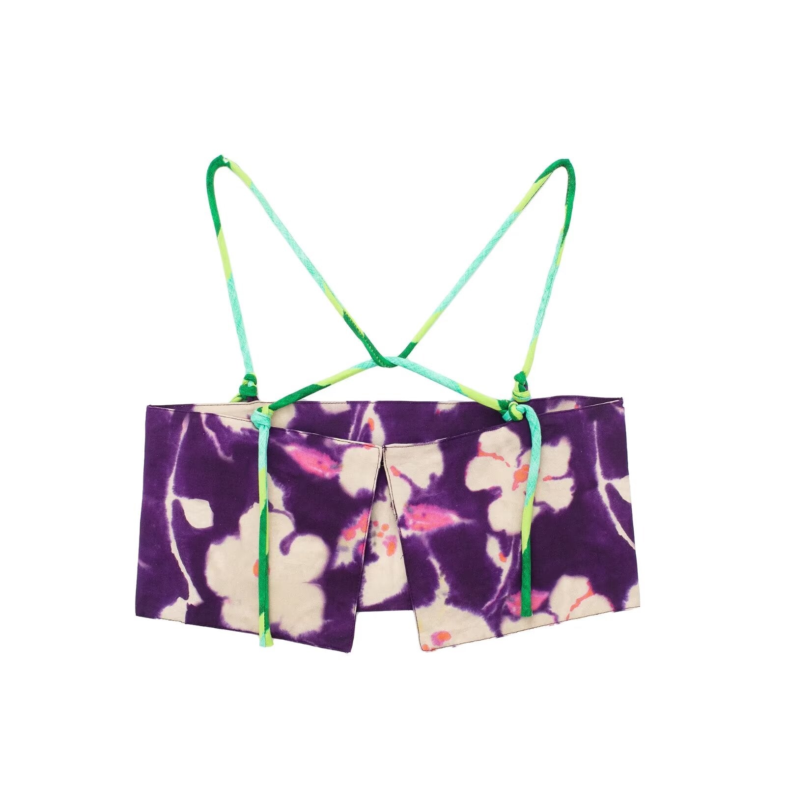 Women’s Printed Lace Backless Crop Camisole