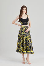 Women's 's Halter Top & High-Waisted Skirt Set