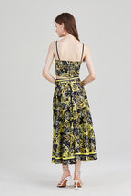 Women's 's Halter Top & High-Waisted Skirt Set