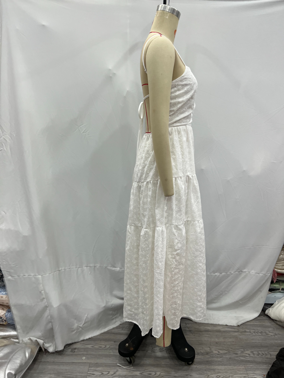 Women's Lace-Trim Midi Dress