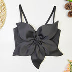 Women's Tube Top Three Dimensional Bow Big Floral Boning Corset Outer Wear Carnival Women Exaggerated Top