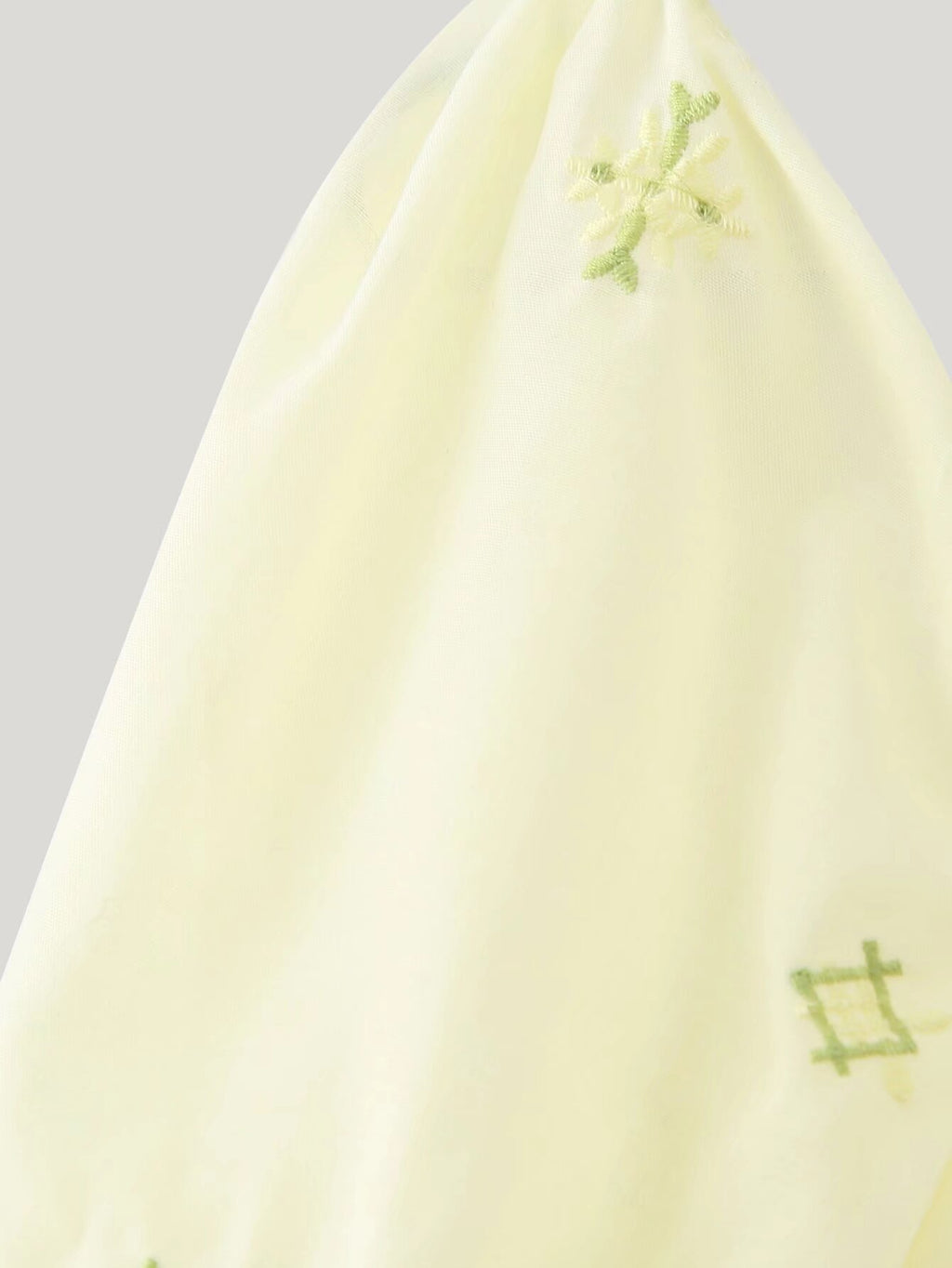 Women's Embroidered Pleated Square Neck Puff Sleeve Top