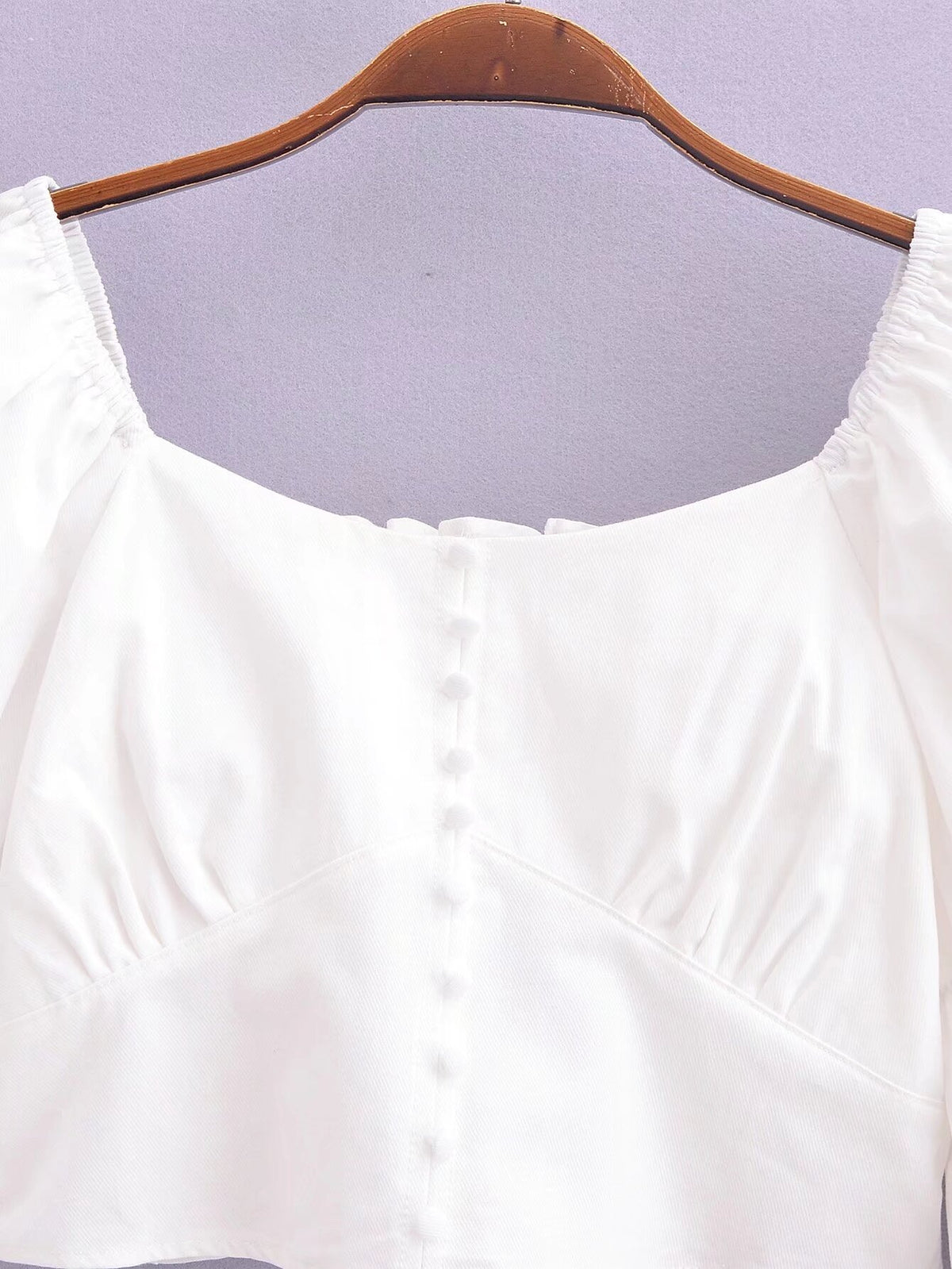Women's Cotton Back Elastic Off Shoulder Long Sleeve Shirt