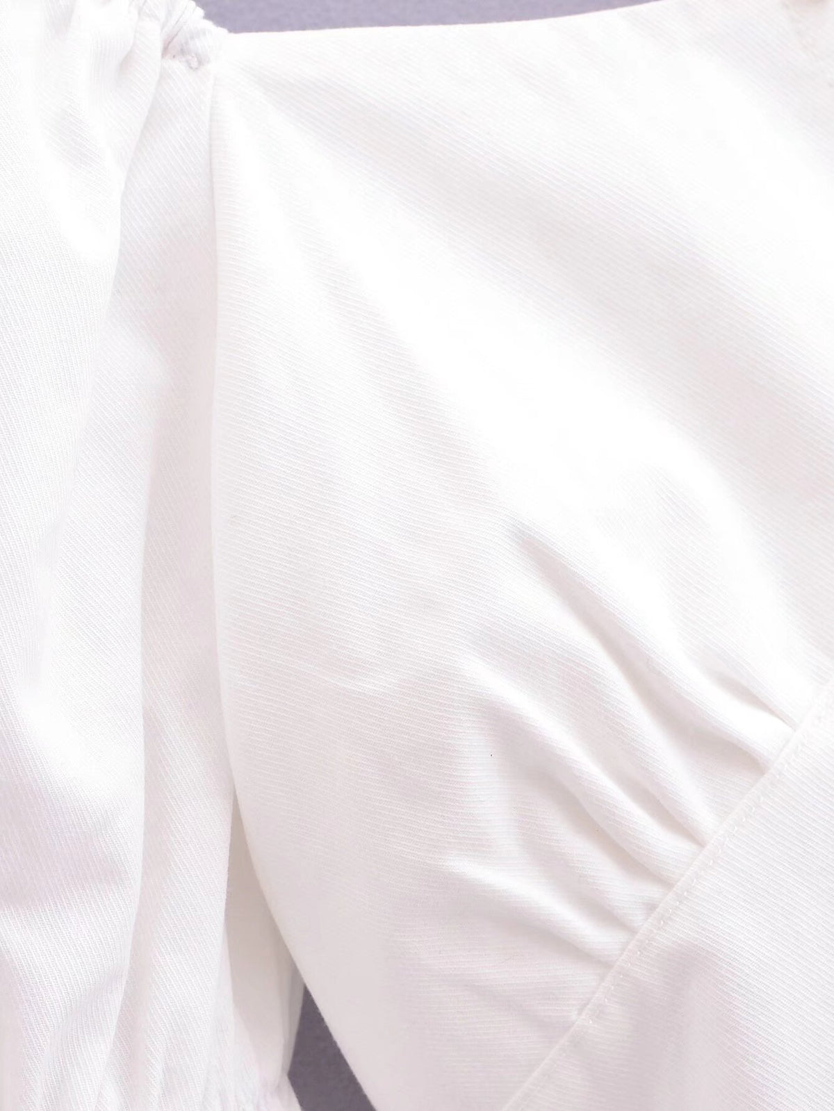 Women's Cotton Back Elastic Off Shoulder Long Sleeve Shirt