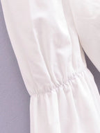 Women's Cotton Back Elastic Off Shoulder Long Sleeve Shirt