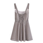 Retro Plaid Spaghetti-Strap Dress