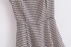 Retro Plaid Spaghetti-Strap Dress