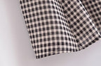 Retro Plaid Spaghetti-Strap Dress