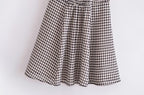 Retro Plaid Spaghetti-Strap Dress