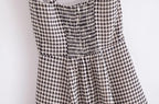 Retro Plaid Spaghetti-Strap Dress