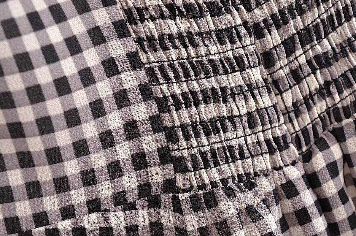 Retro Plaid Spaghetti-Strap Dress