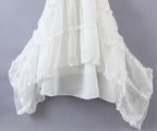 Women's Asymmetric Lace Ruffled Tiered Dress