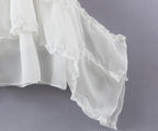Women's Asymmetric Lace Ruffled Tiered Dress