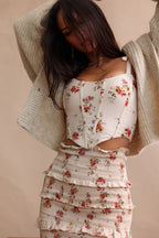 Pastoral Floral Boned Corset Top